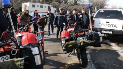 Единственный в РК пожарно-спасательный мотоциклетный экипаж показали алматинцам