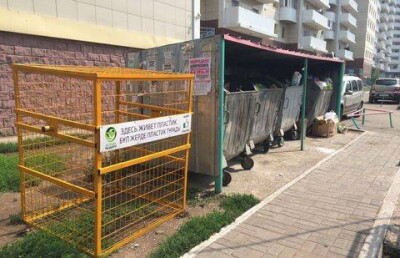 В Астане воры украли установленный неделю назад мусорный контейнер 