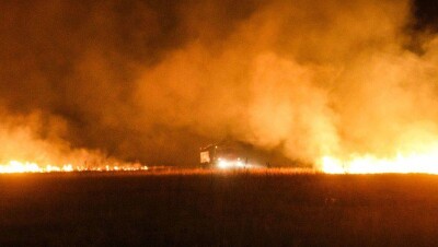 Почти 12 часов боролись со степным пожаром в Карагандинской области