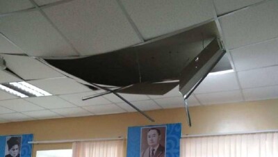 В ЕНУ имени Гумилёва обрушился потолок. МОН проводит служебное расследование