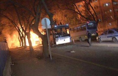 Теракт в Анкаре: взорвался заминированный автобус, есть жертвы