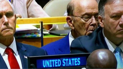 Министр торговли США уснул во время речи Трампа на Генассамблее ООН