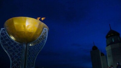 Огонь единства зажгли на горе Отпан в Мангистауской области в праздник Амал