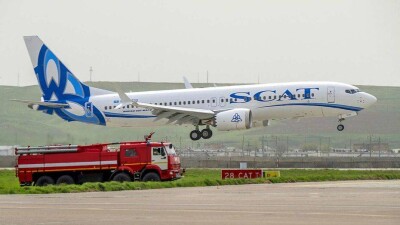 Авиакомпания SCAT получила новый Boeing-737 MAX 8. Фоторепортаж