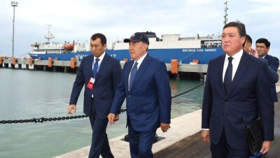 Порт Курык на Каспии презентовали Нурсултану Назарбаеву