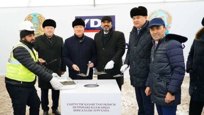 Мамин заложил капсулу на месте будущей многопрофильной областной больницы в Петропавловске 