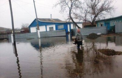 В СКО затопило село Красная поляна