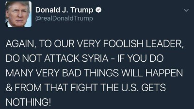 СМИ посчитали, что Трамп 18 раз заявлял о недопустимости ударов по Сирии из США