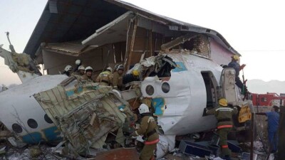 Авиакатастрофу самолёта Bek Air смоделировали на видео