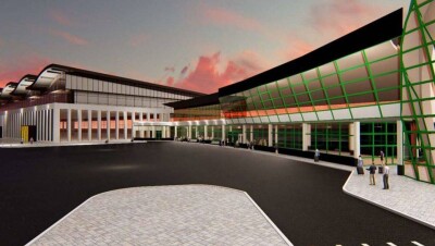 Между терминалами аэропорта Нур-Султана начали строить переходную галерею 