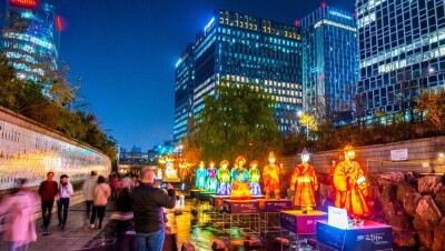 100 лучших туристических мест для посещения в ночное время в Южной Корее