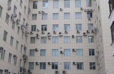 Казахстанцев заставят демонтировать кондиционеры и спутниковые антенны на фасадах домов