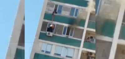 Видео чудесного спасения на пожаре в Актау появилось в сети