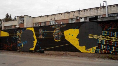 Граффити о тайнах человеческого мозга подарила Новосибирску художница из СКО