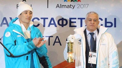 Доставку огня Универсиады-2017 в Алматы волонтёры сняли на видео