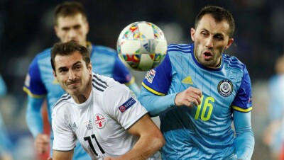 Казахстан проиграл Грузии в последнем матче Лиги наций УЕФА