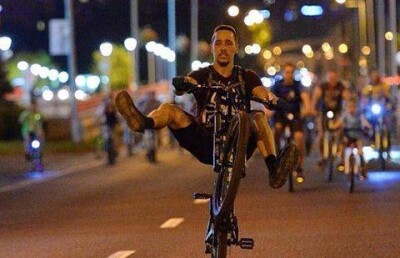 Сегодня в Алматы состоится первый в этом году ночной велопробег
