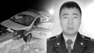 Погибшего во время погони полицейского похоронили в Караганде