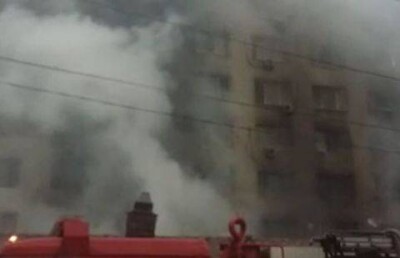 Пожар в супермаркете "Юбилейный" вызвал взрыв газового баллона