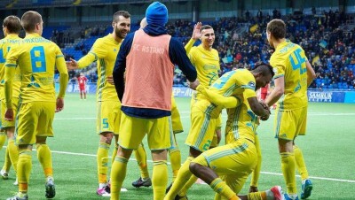 "Астана" разгромила "Акжайык" и заняла первое место в Премьер-лиге Казахстана