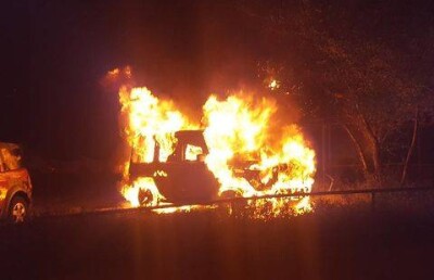 В одном из дворов Актобе взорвался внедорожник Gelandewagen