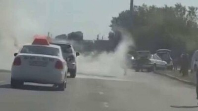 Хозяйке загоревшегося на ходу Lexus в Караганде удалось спастись
