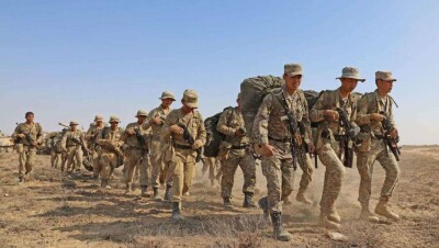 200-километровый марш совершили военнослужащие в ходе учения "Батыс-2018"