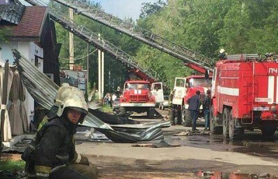 В Караганде полностью сгорел ресторан "Хан"