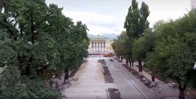 Раскопанный Алматы показали с высоты птичьего полёта