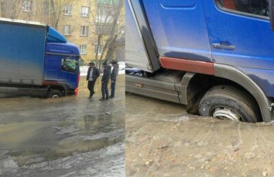 Как в Петропавловске дыру в дороге латали: за грустным реалити-шоу наблюдают автолюбители