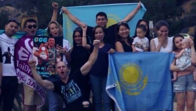 Жители Лос-Анджелеса прошлись по улицам с флагами Казахстана в поддержку Головкина