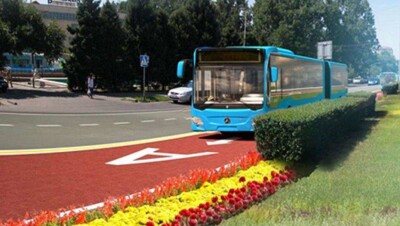 В Алматы появилась первая скоростная линия для автобусов