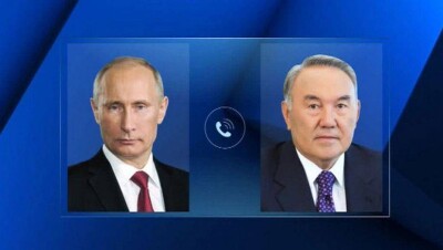 Путин поблагодарил Назарбаева за вклад в урегулирование сирийского конфликта