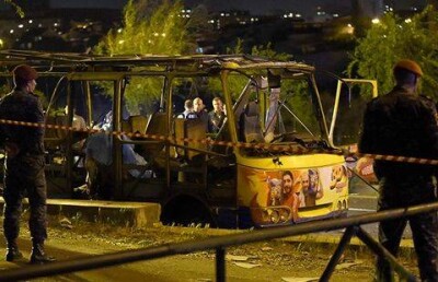 В Ереване взорвался пассажирский автобус