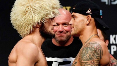 UFC 242: Хабиб Нурмагомедов удушающим приёмом победил Дастина Порье