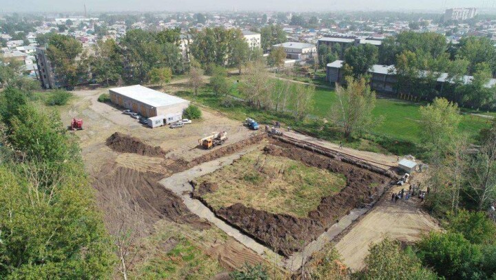 Гигантский водоём-накопитель строят в Павлодаре