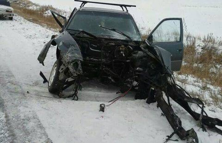 На 70 метров отлетел двигатель авто в ДТП на трассе Костанай-Фёдоровка