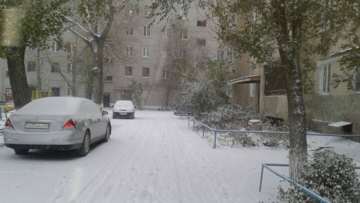 Семей завалило снегом