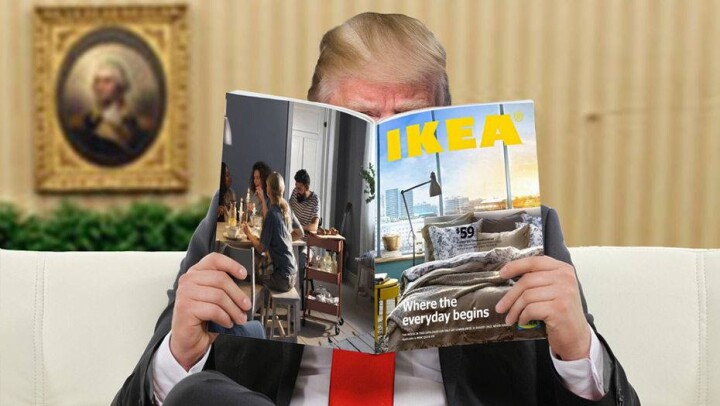 Немецкие дизайнеры нарисовали "Стену Трампа" в стиле чертежей IKEA