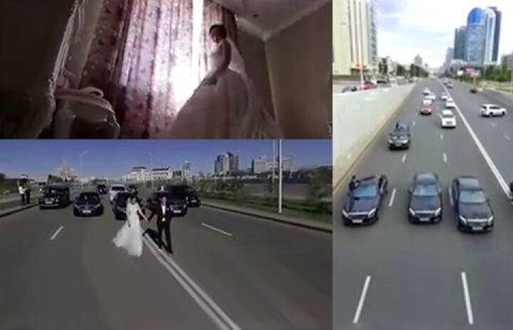 В сети появилось ещё одно видео скандального свадебного кортежа сына полицейского