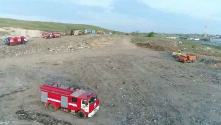 Пожар на полигоне ТБО в Степногорске: из-за химических процессов мусор загорелся вновь