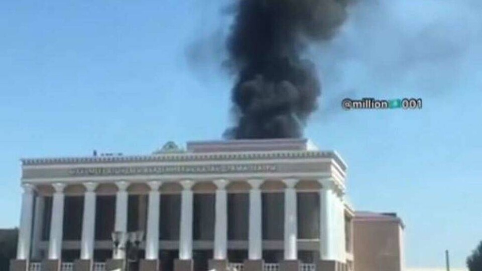 В Казахском драмтеатре Атырау произошёл пожар