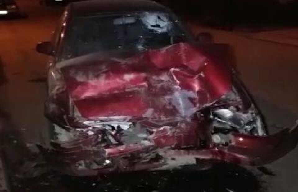 Subaru отлетел на десятки метров после удара автомобиля Mazda в Алматы