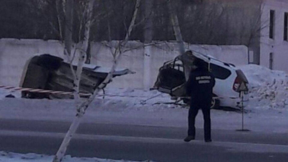 Машину разорвало на части в результате аварии в Кокшетау, два человека погибли