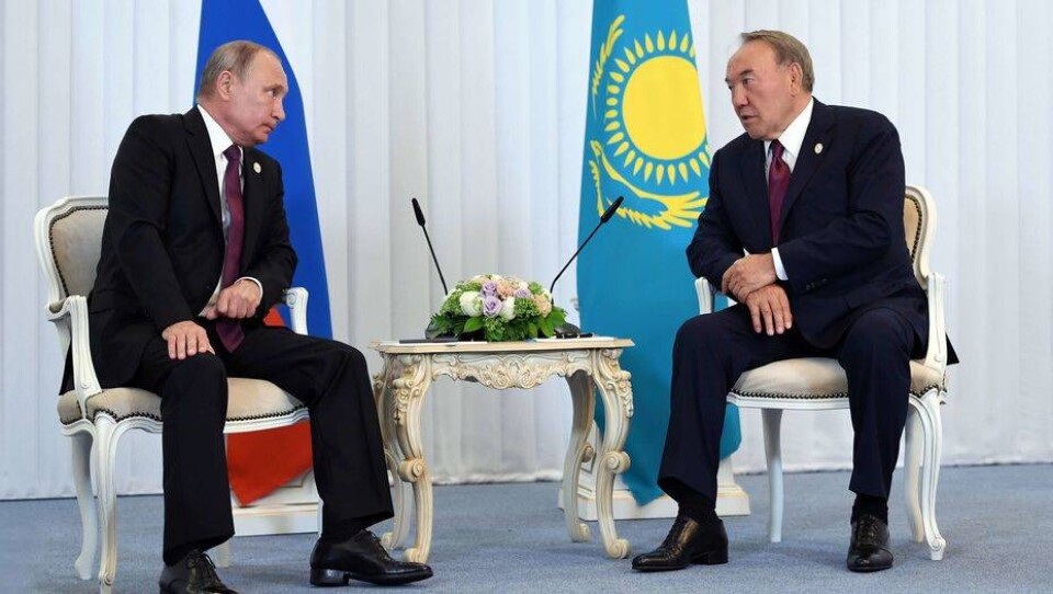 Назарбаев поблагодарил Путина за участие в Актауском саммите