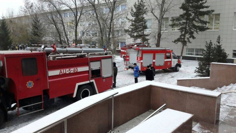 В Евразийском национальном университете в Астане произошёл пожар