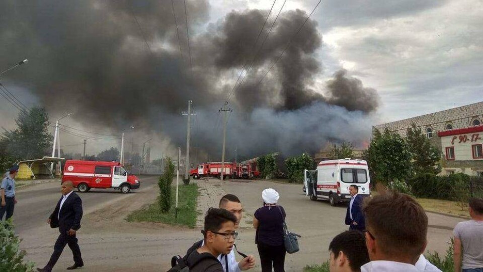 В Костанае ресторан загорелся во время свадьбы