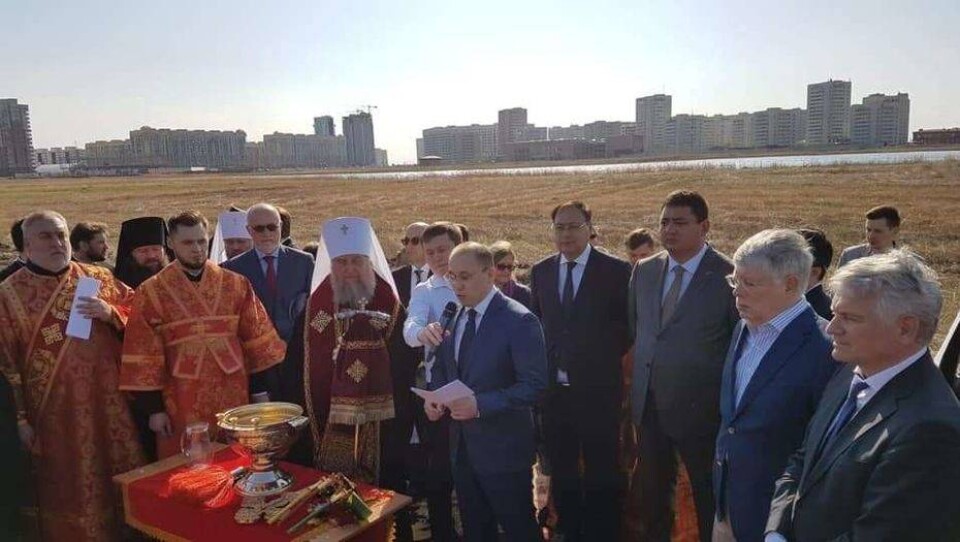 В Нур-Султане начали строительство православного храма. Проект займёт три года