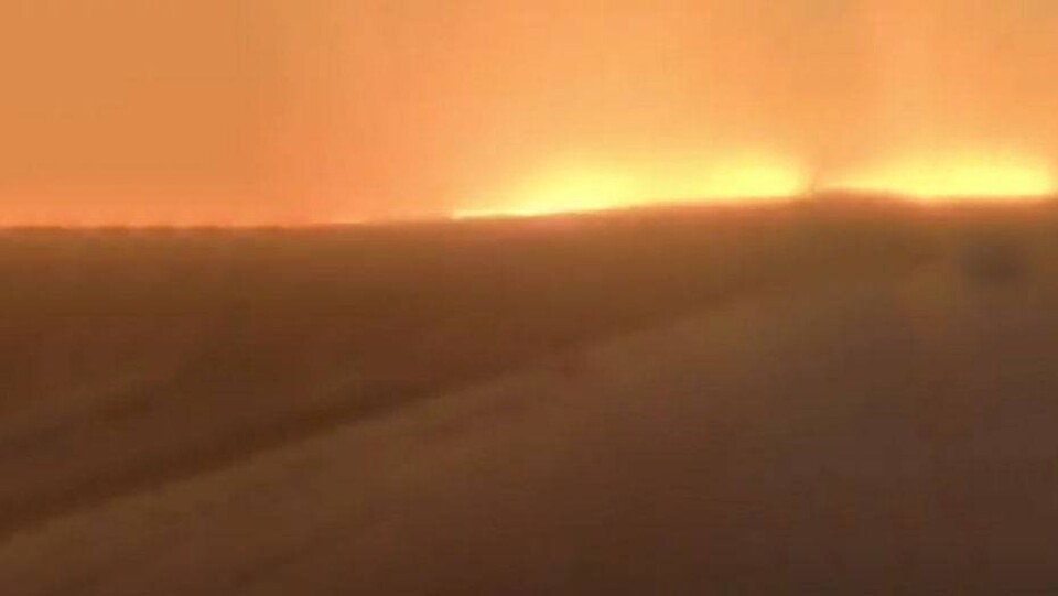 Появилось видео пожара, вызванного падением частей ракеты под Жезказганом