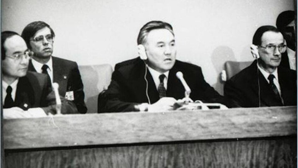 Акорда опубликовала видео выступления Назарбаева в ООН в 1992 году 